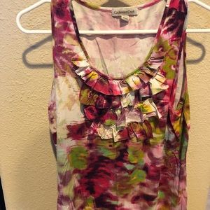 Medium red swirl Coldwater Creek top